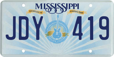 MS license plate JDY419
