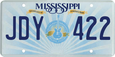 MS license plate JDY422