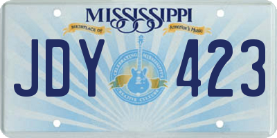 MS license plate JDY423