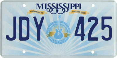 MS license plate JDY425