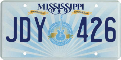 MS license plate JDY426