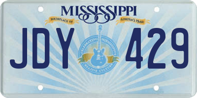 MS license plate JDY429