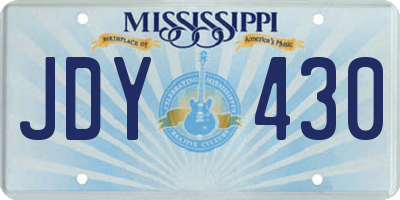 MS license plate JDY430