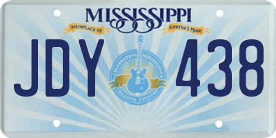 MS license plate JDY438