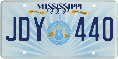 MS license plate JDY440