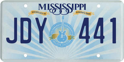 MS license plate JDY441