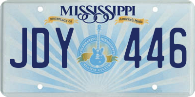 MS license plate JDY446