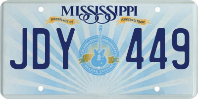MS license plate JDY449