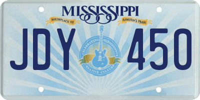 MS license plate JDY450