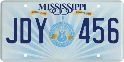 MS license plate JDY456