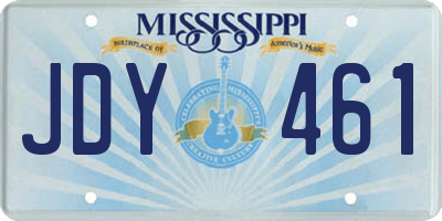 MS license plate JDY461