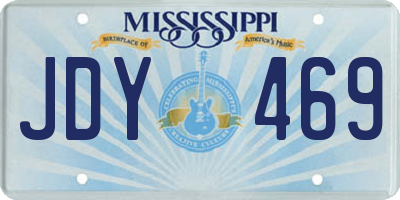 MS license plate JDY469