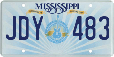 MS license plate JDY483