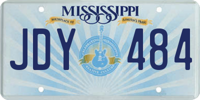MS license plate JDY484