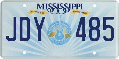 MS license plate JDY485