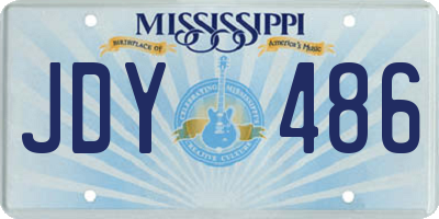 MS license plate JDY486