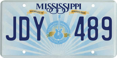 MS license plate JDY489