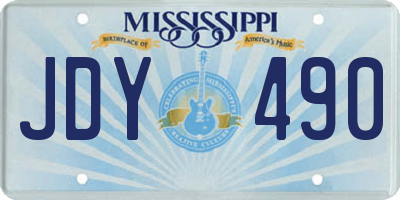 MS license plate JDY490