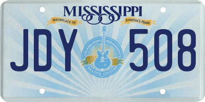 MS license plate JDY508