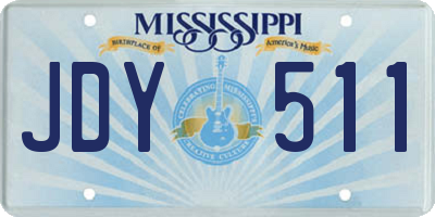 MS license plate JDY511