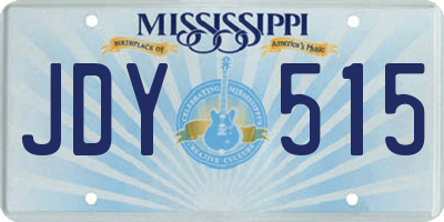 MS license plate JDY515