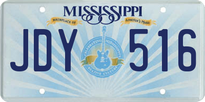 MS license plate JDY516