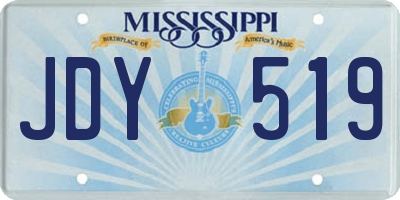 MS license plate JDY519