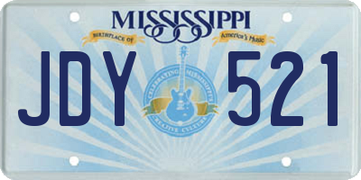 MS license plate JDY521