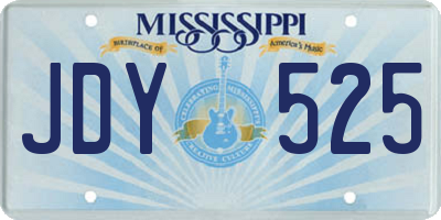 MS license plate JDY525