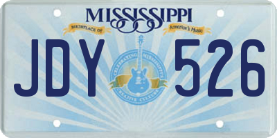 MS license plate JDY526