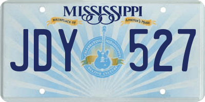 MS license plate JDY527