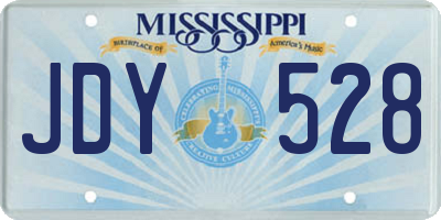 MS license plate JDY528