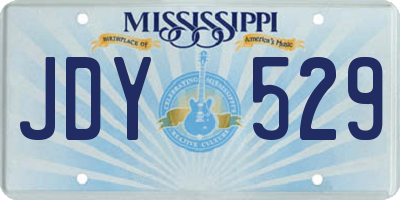 MS license plate JDY529
