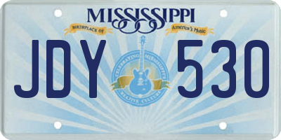 MS license plate JDY530