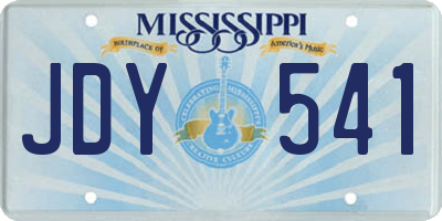 MS license plate JDY541