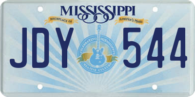MS license plate JDY544