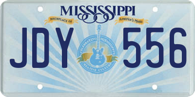 MS license plate JDY556