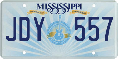 MS license plate JDY557
