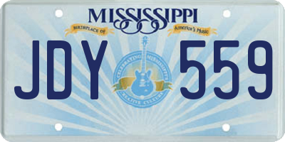 MS license plate JDY559
