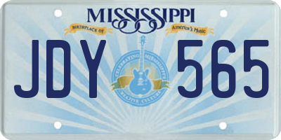 MS license plate JDY565
