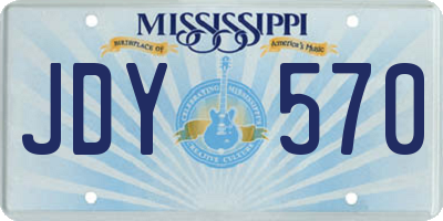 MS license plate JDY570
