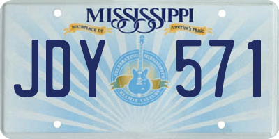 MS license plate JDY571