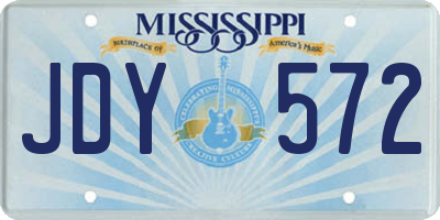 MS license plate JDY572