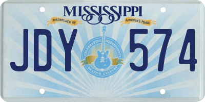 MS license plate JDY574