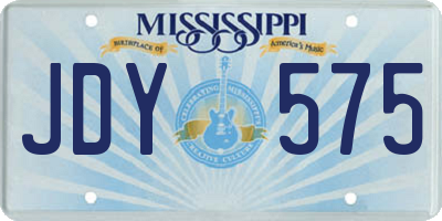 MS license plate JDY575