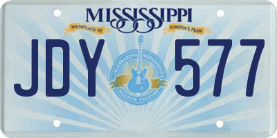 MS license plate JDY577