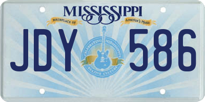 MS license plate JDY586