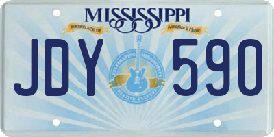 MS license plate JDY590