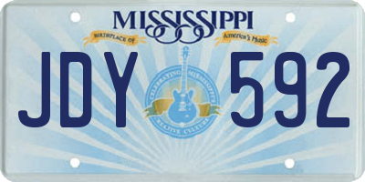 MS license plate JDY592