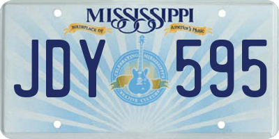 MS license plate JDY595
